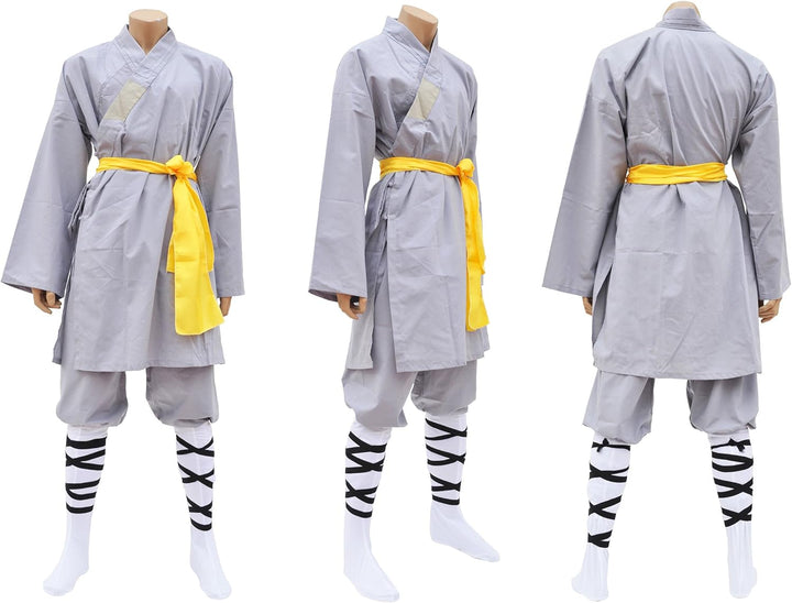 Shaolin-Anzug, Baumwolle, grau