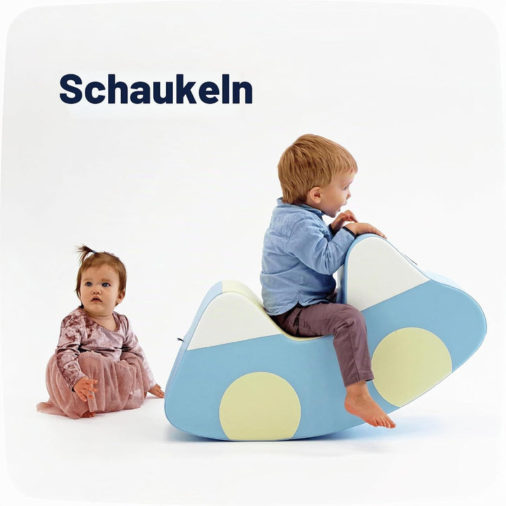IGLU SOFT PLAY Schaukelpferd Kinder Schaukeltier Baby Schaukelspielzeug Spielzeug (Pastel), Pastel