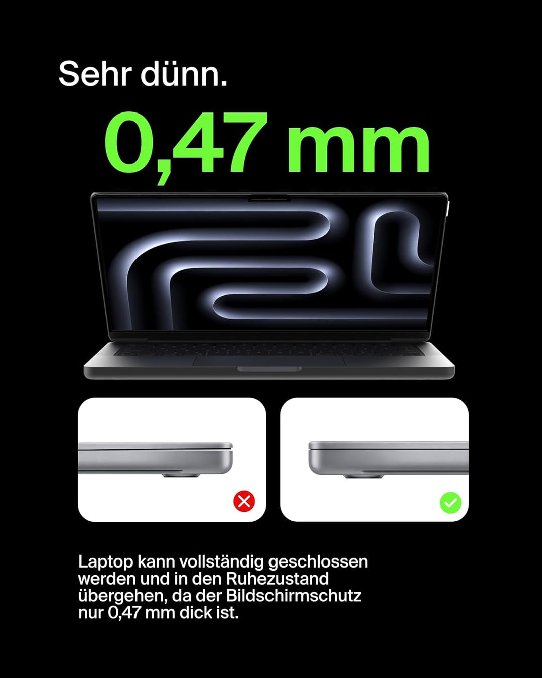 Belkin ScreenForce TruePrivacy Bildschirmschutz für MacBook Pro 16" M1-3, entspiegelte Blickschutzfo