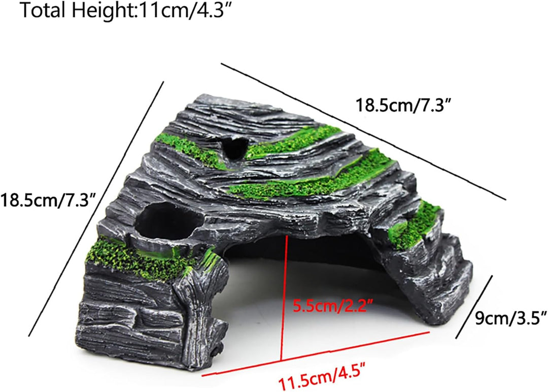 OMEM Reptilienbox Unterschlupf Terrarium Versteck Höhlen Schildkröte Rampe Basking Platform Habitat