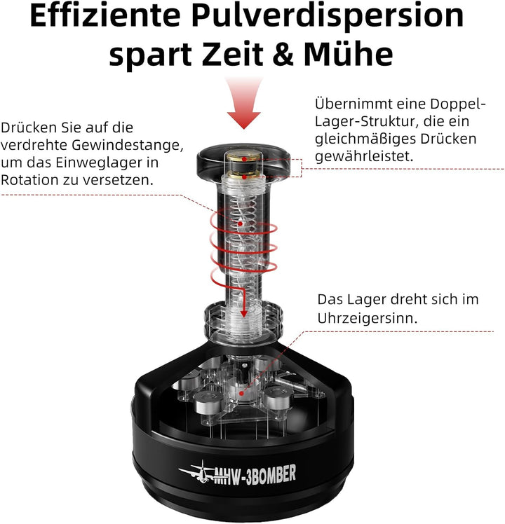 MHW-3BOMBER Yu Cyclone WDT Tools Espresso-Rührer, Verteilungswerkzeug für Barista, 0,25 mm, 14 Nadel