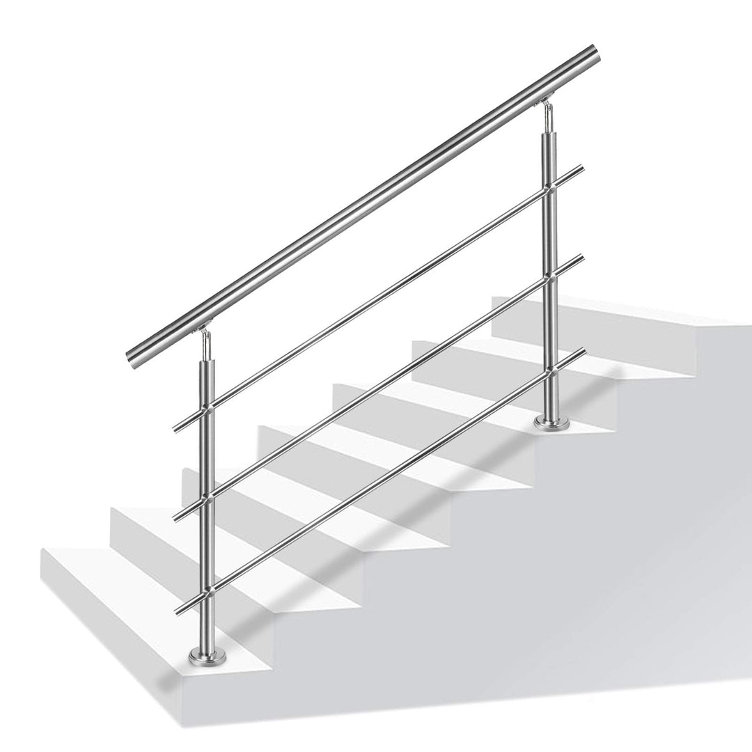 Aufun Treppengeländer Edelstahl Handlauf Geländer für Treppen, Innen und Aussen, Balkon, Brüstung, S