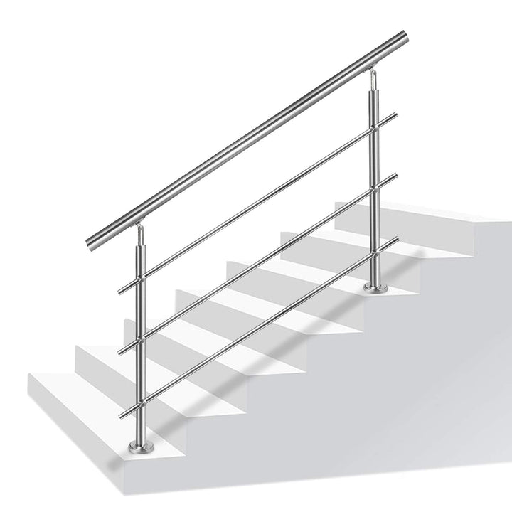 Aufun Treppengeländer Edelstahl Handlauf Geländer für Treppen, Innen und Aussen, Balkon, Brüstung, S