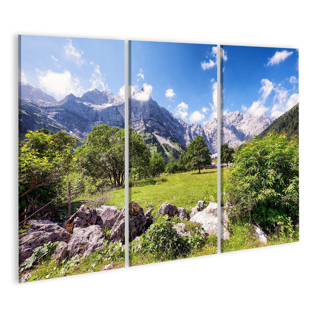 islandburner Bild auf Leinwand Karwendelgebirge Berge Österreich Europäische Alpen Bilder Wandbilder