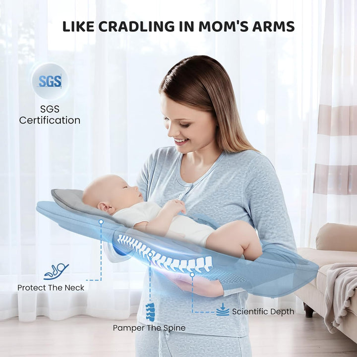 Bluetooth Elektrische Babyschaukel, Upgrade 5-Punkte Geschirr Elektrische Babywippe mit 5 Geschwindi