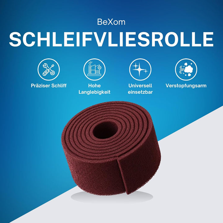 Schleifvliesrolle 5 m x 100 mm – verschiedene Körnungen, K180, K240, K400, K1000 Schleifvlies zum Gl