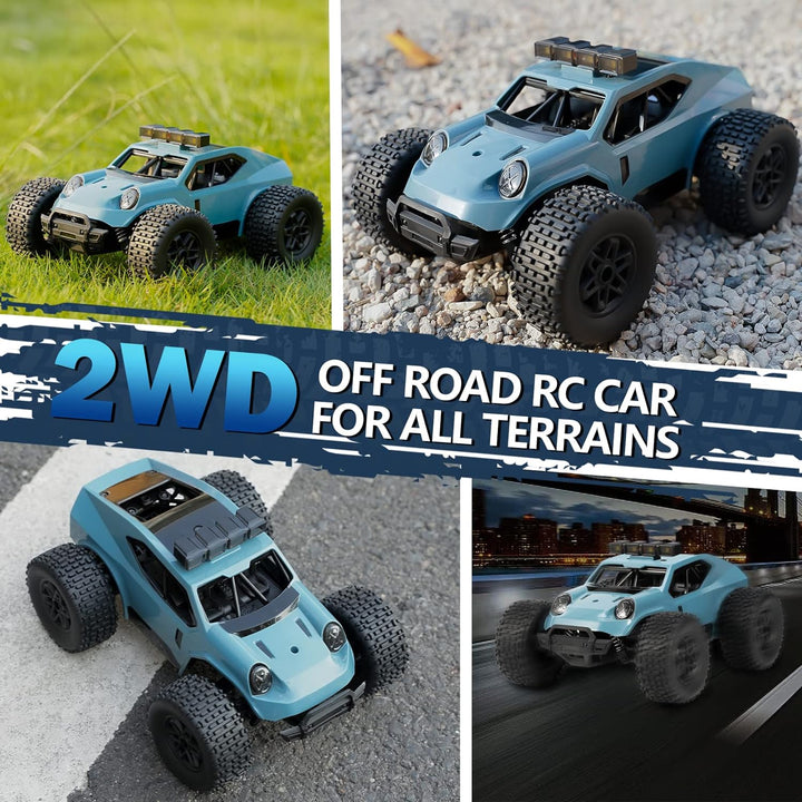 Kizeefun Ferngesteuertes Auto, 2.4Ghz 1/20 RC Auto Geländewagen 20 km/h Alle Gelände, Elektrisches S
