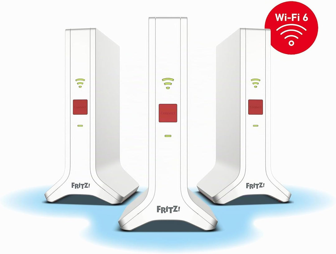 FRITZ!Mesh Set 4200 3er-Set (3x FRITZ!Repeater, ideal für Internetrouter oder Glasfasermodem (ONT),