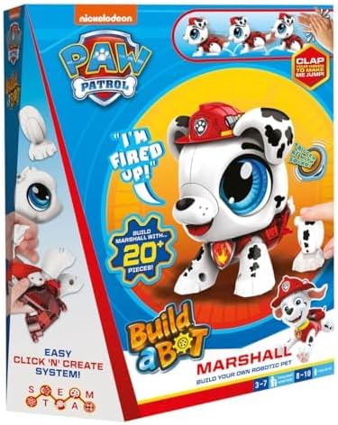 Goliath Build-A-Bot: Paw Patrol Marshall, Bausatz für Kinder ab 3 Jahren, MINT Educational Konstrukt