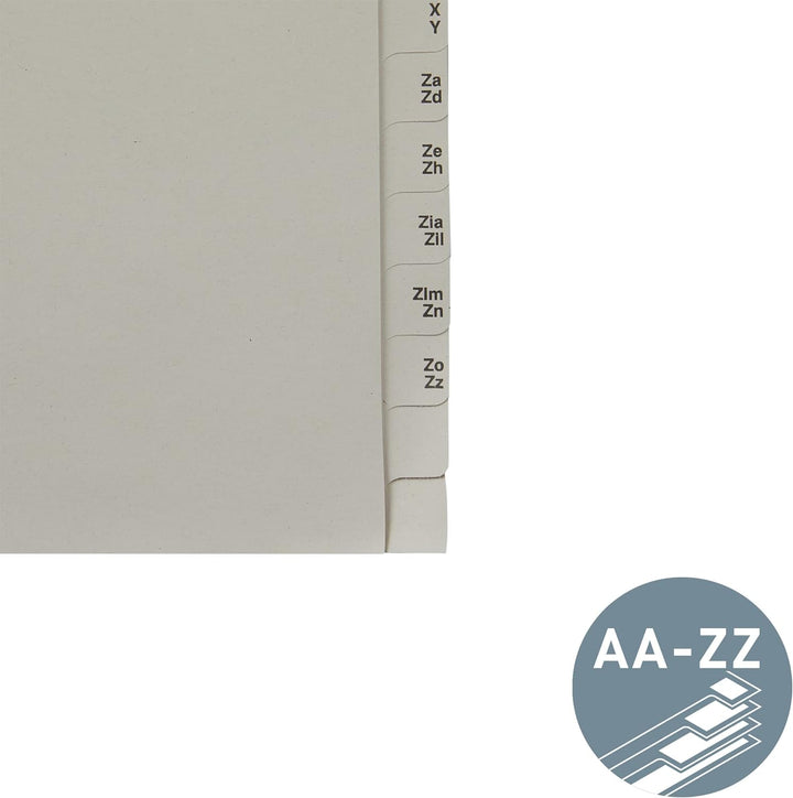 Leitz Register, Trennblätter mit Taben und alphabetischem Aufdruck A-Z für 50 Ordner, Halbe Höhe und