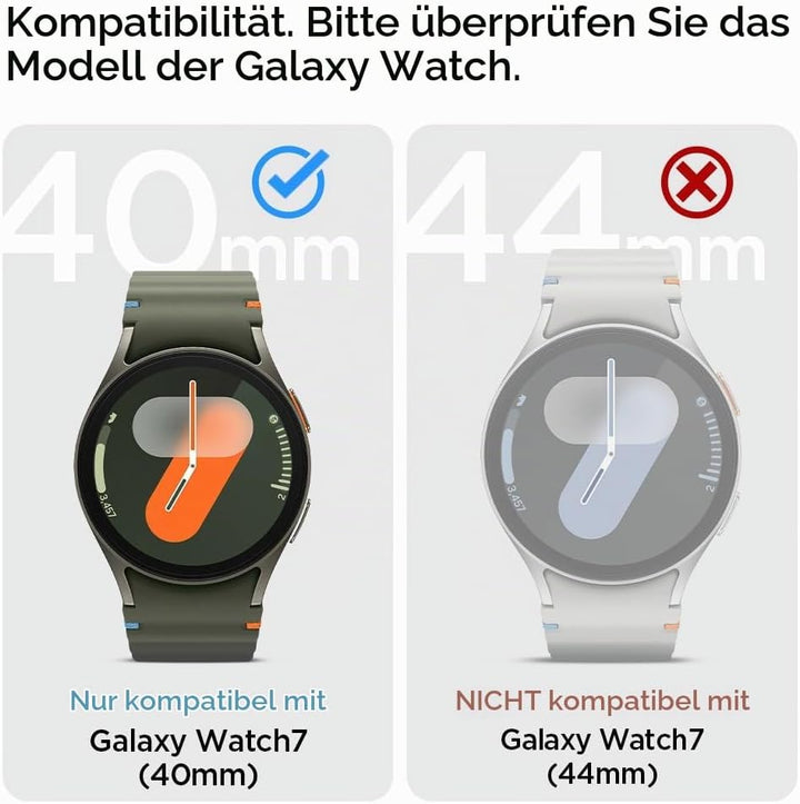 Spigen Rugged Armor Pro Hülle mit Armband Kompatibel mit Samsung Galaxy Watch 7 40mm (2024) - Matt S