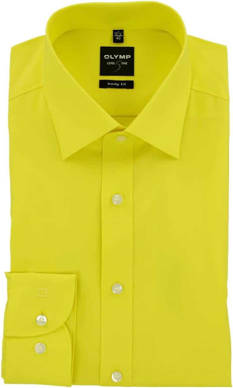 OLYMP Level Five body fit Hemd extra langer Arm Stretch weiss 39 Blau, 39 Blau