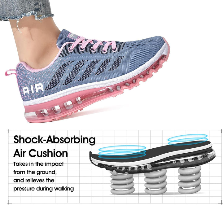 frysen Herren Damen Sportschuhe Laufschuhe mit Luftpolster Turnschuhe Profilsohle Sneakers Leichte S