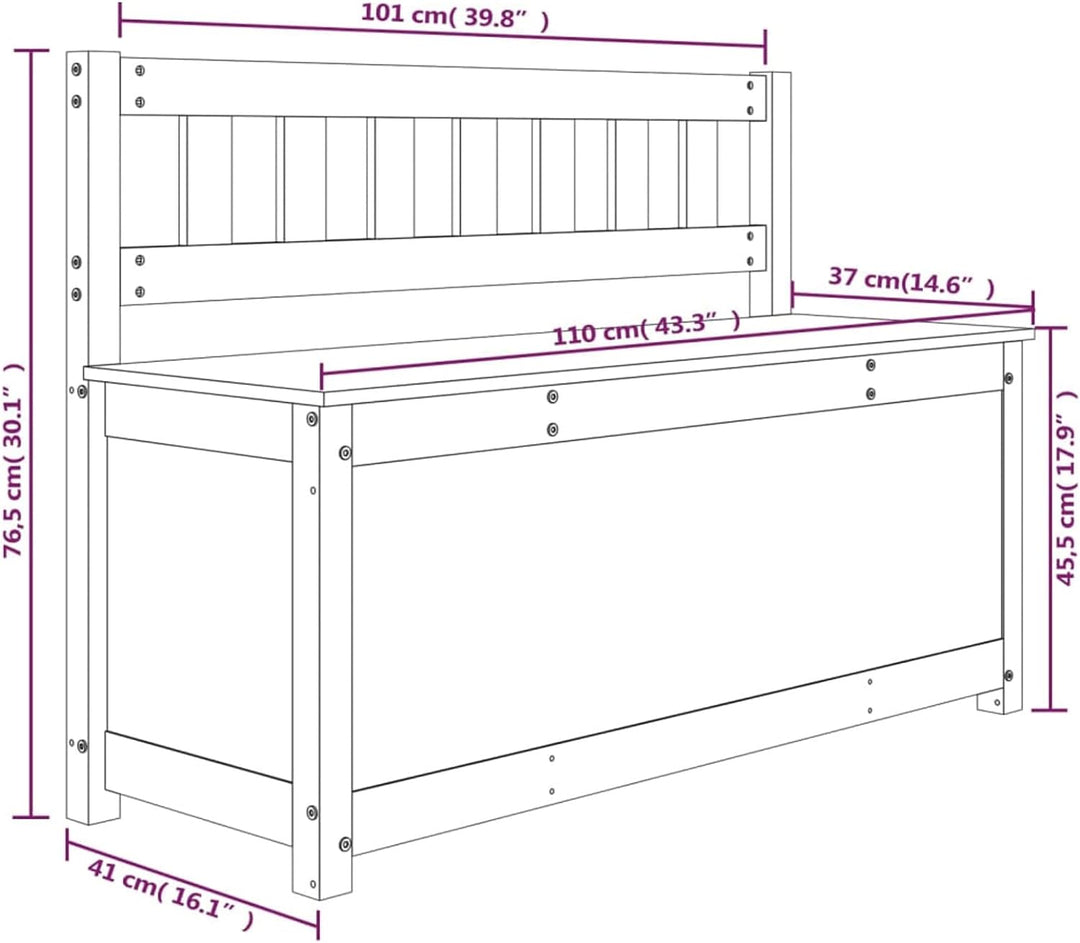 Festnight Sitzbank mit Stauraum Holz Truhenbank Holz Gartenbank Kissenbox mit Stauraum Holzbank Truh