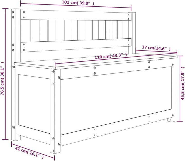 Festnight Sitzbank mit Stauraum Holz Truhenbank Holz Gartenbank Kissenbox mit Stauraum Holzbank Truh