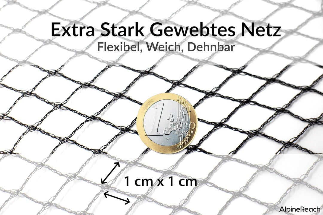 AlpineReach 4,5m x 6m Teichnetz Feinmaschig (10x10mm) Extra Stark Gewebtes Netz, Vogelschutznetz, Vo