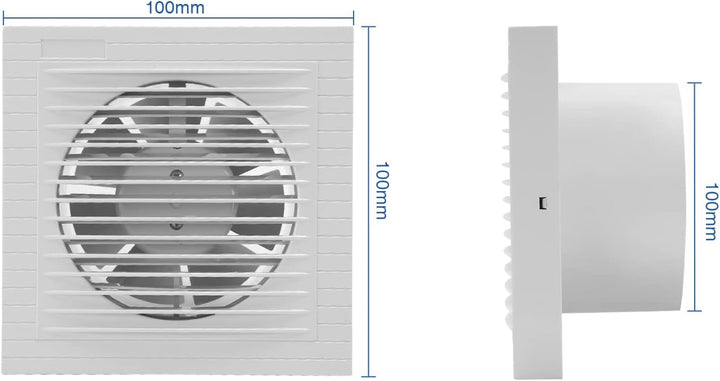 Sonnewelt Badlüfter 100mm Abluftventilator Wandventilator badlüfter 100mm weiss badlüfter,für Bad Kü