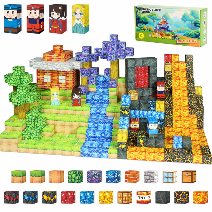 Magnetbausteine Spielzeugset 150PCS, Montessori Spielzeug, Geschenk für Kinder ab 3 Jahren
