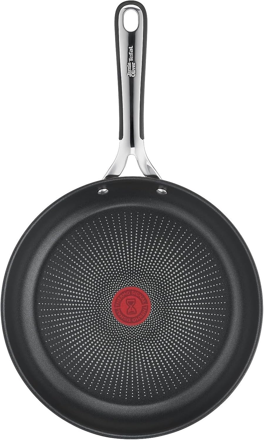 Tefal Jamie Oliver Essential Bratpfanne, 24 cm, Antihaftbeschichtet, Induktion, Rund, Schwarz