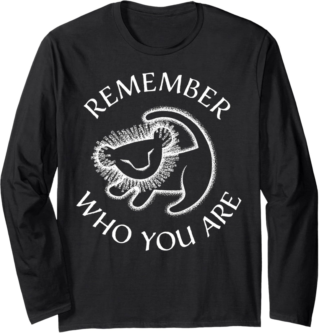 Disney Lion King Simba Sketch Remember Who You Are Langarmshirt