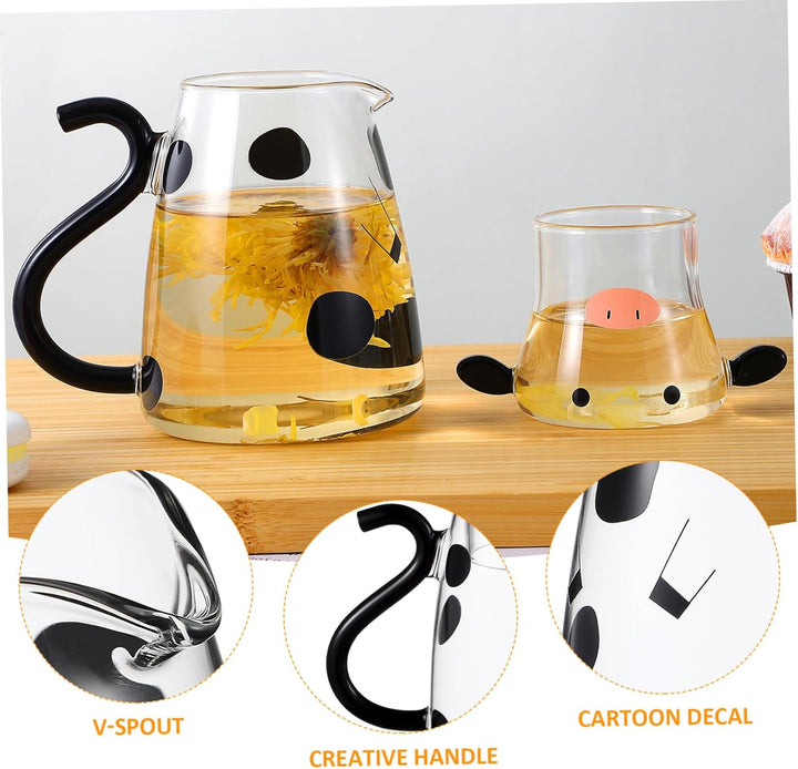 Nachttisch Wasserkaraffe Set Lieblich Eisbeständig Cartoon Trinken Saft Getränk Wärme Einzugsbecher