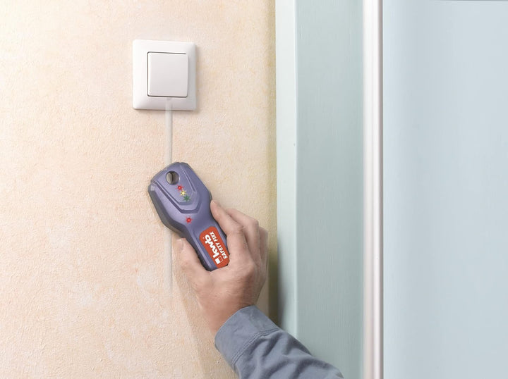 kwb Professional Leitungssucher Safety-Fixx (Ortungsgerät für Stromleitungen, Metalle, Holzbalken)