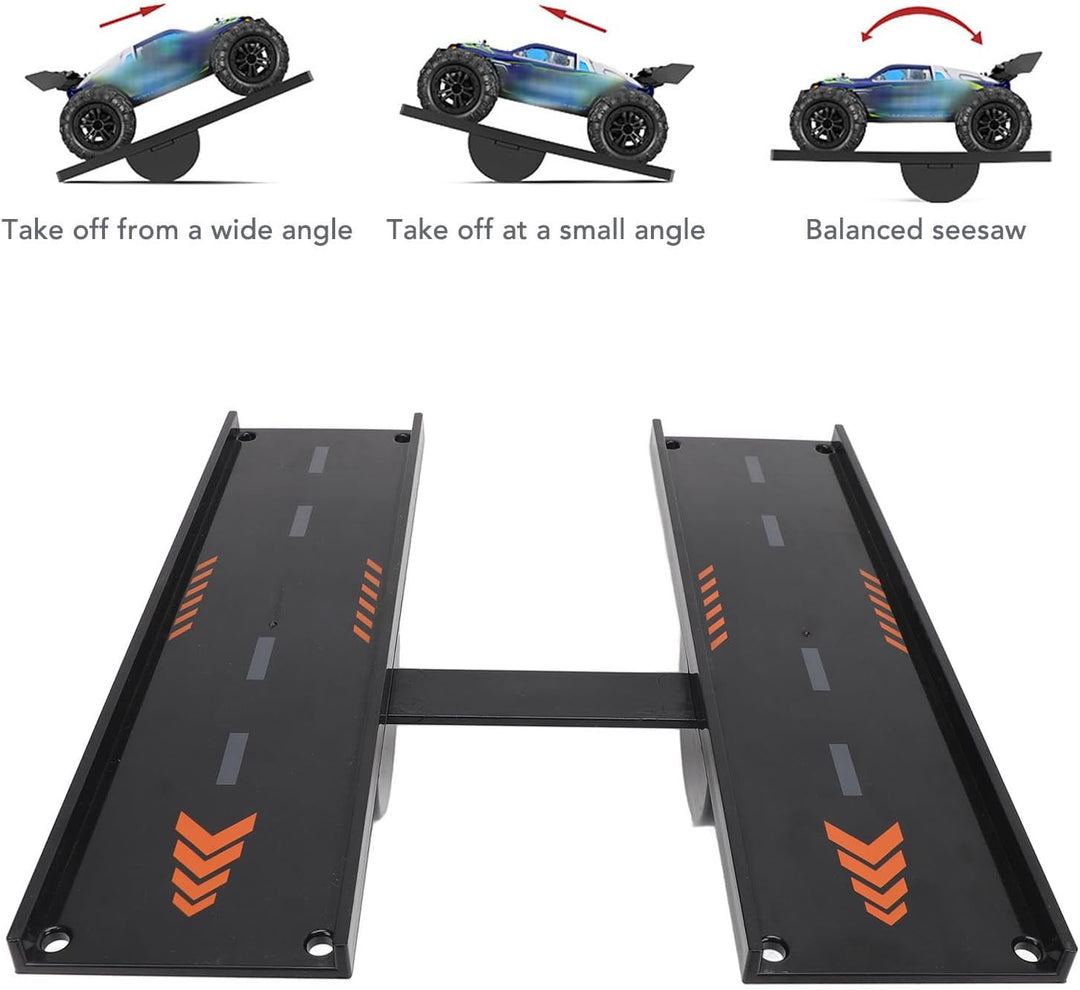 RC-Auto-Sprungrampe, Robuste Kunststoff-Rampe für Stunts und Sprünge mit verstellbarem Neigungswinke