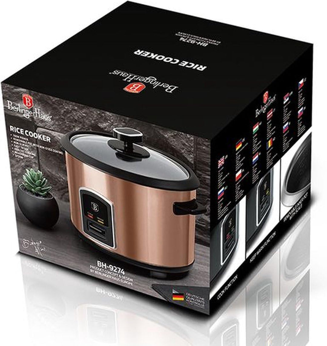 Electric rice cooker, rose gold