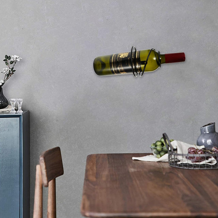 Cabilock 6Er Set Wandmontiertes Weinregal Aus Metall Kreative Flaschenhalter Für Weinflaschen Platzs
