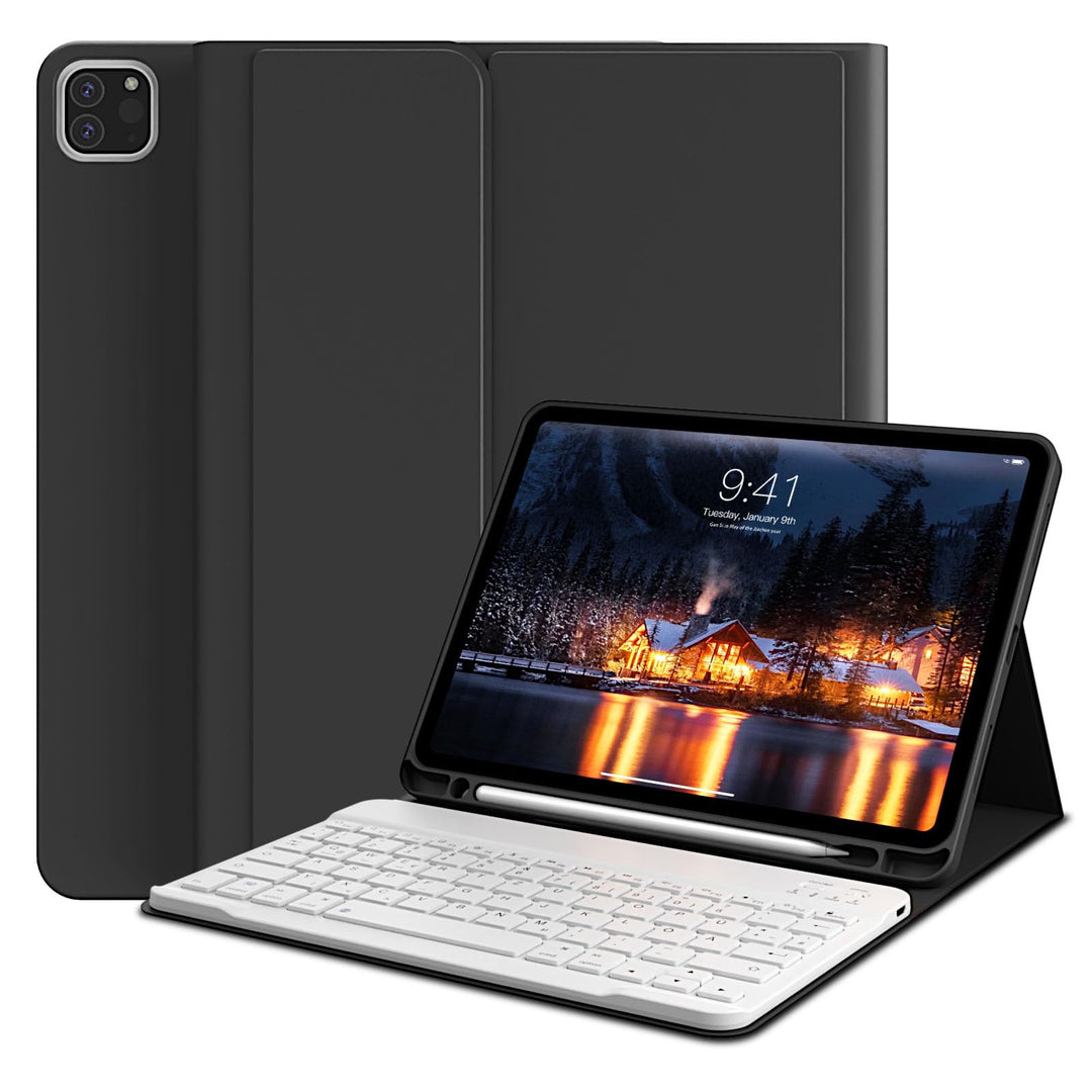 Hülle mit Tastatur für iPad Pro 11 4. / 3. / 2. Generation 2022/2021/2020 mit stifthalter, Magnetisc