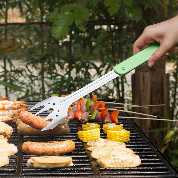 ROXON S601 14" 6 in 1 MBT3 Folding Grill Utensils Set Fork Spatula Grilling Knife Tongs Opener for B