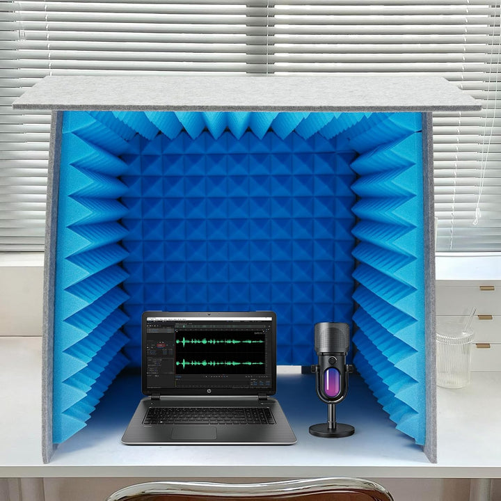 Vocal Booth Tragbare Schalldichte Kabine Schallabsorption Schalldichte Gesangskabine 60 * 60 * 60cm,