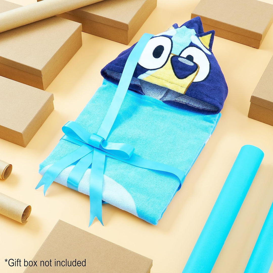BlueY Badeponcho Kinder mit Kapuze Baumwolle Frottee Poncho Handtuch Kinder Jungen Mädchen Kaputzenh