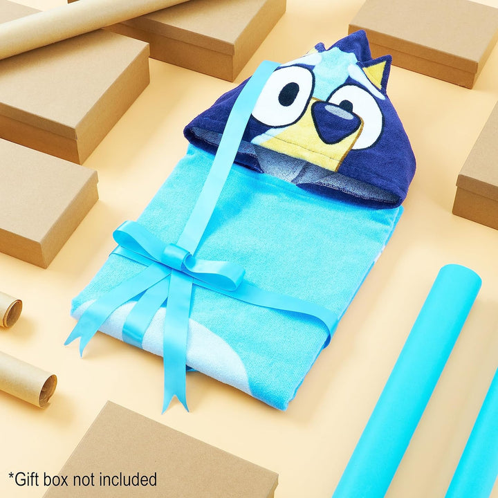 BlueY Badeponcho Kinder mit Kapuze Baumwolle Frottee Poncho Handtuch Kinder Jungen Mädchen Kaputzenh