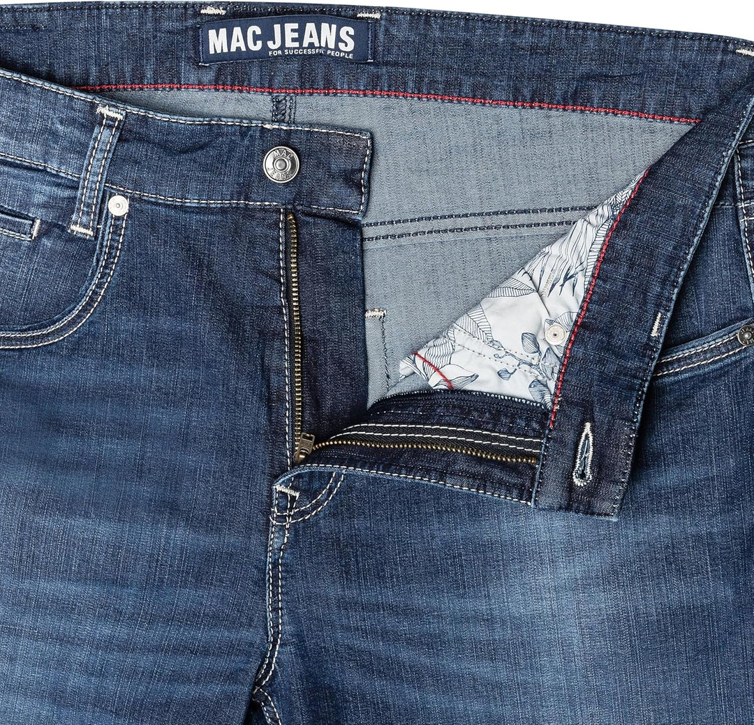 MAC Jeans Herren Jeans Hose Arne Pipe Stretchdenim Blue Used 30W / 32L Tiefes Blau, 30W / 32L Tiefes