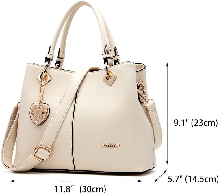 DEERWORD Damen Taschen Handtasche Frauen Elegant Tasche Henkeltasche Vintage PU-Leder 3001 1-teilig