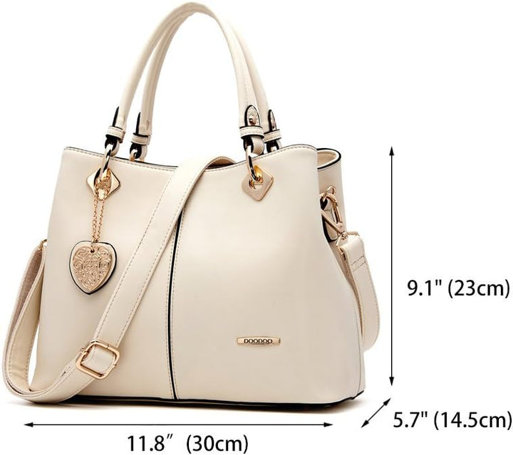 DEERWORD Damen Taschen Handtasche Frauen Elegant Tasche Henkeltasche Vintage PU-Leder 3001 1-teilig