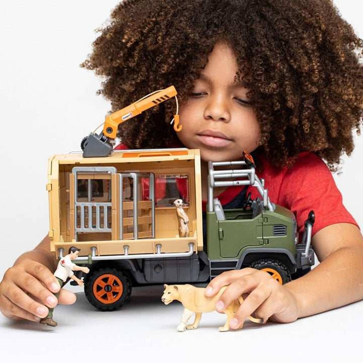 SCHLEICH 42475 Grosser Truck Tierrettung, für Kinder ab 3 Jahren, Wild Life - Spielset Standardverpa