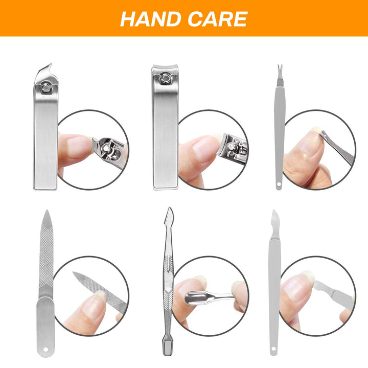 Maniküre-Set, CestMall 21 Stück Nagelknipser Pediküre-Kit Edelstahl Professionelle Maniküre-Kit für