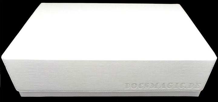docsmagic.de Premium 3-Row Trading Card Storage Box White + Trays & Divider - MTG PKM YGO - Aufbewah