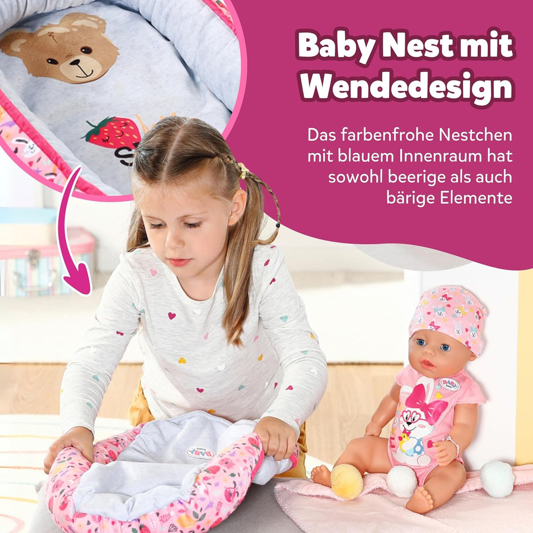 BABY born Baby Nest für 36 cm und 43 cm Puppen, 835821 Zapf Creation, Rosa