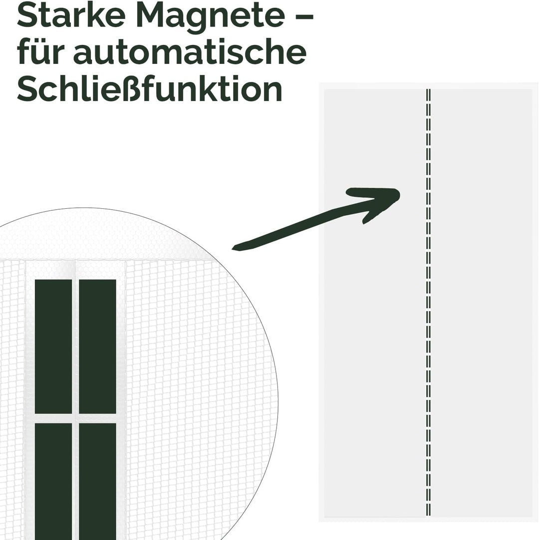 Nematek Fliegengitter Tür weiss in 120x240 cm - hochwertige Fliegengitter Balkontür ohne Bohren - Tü