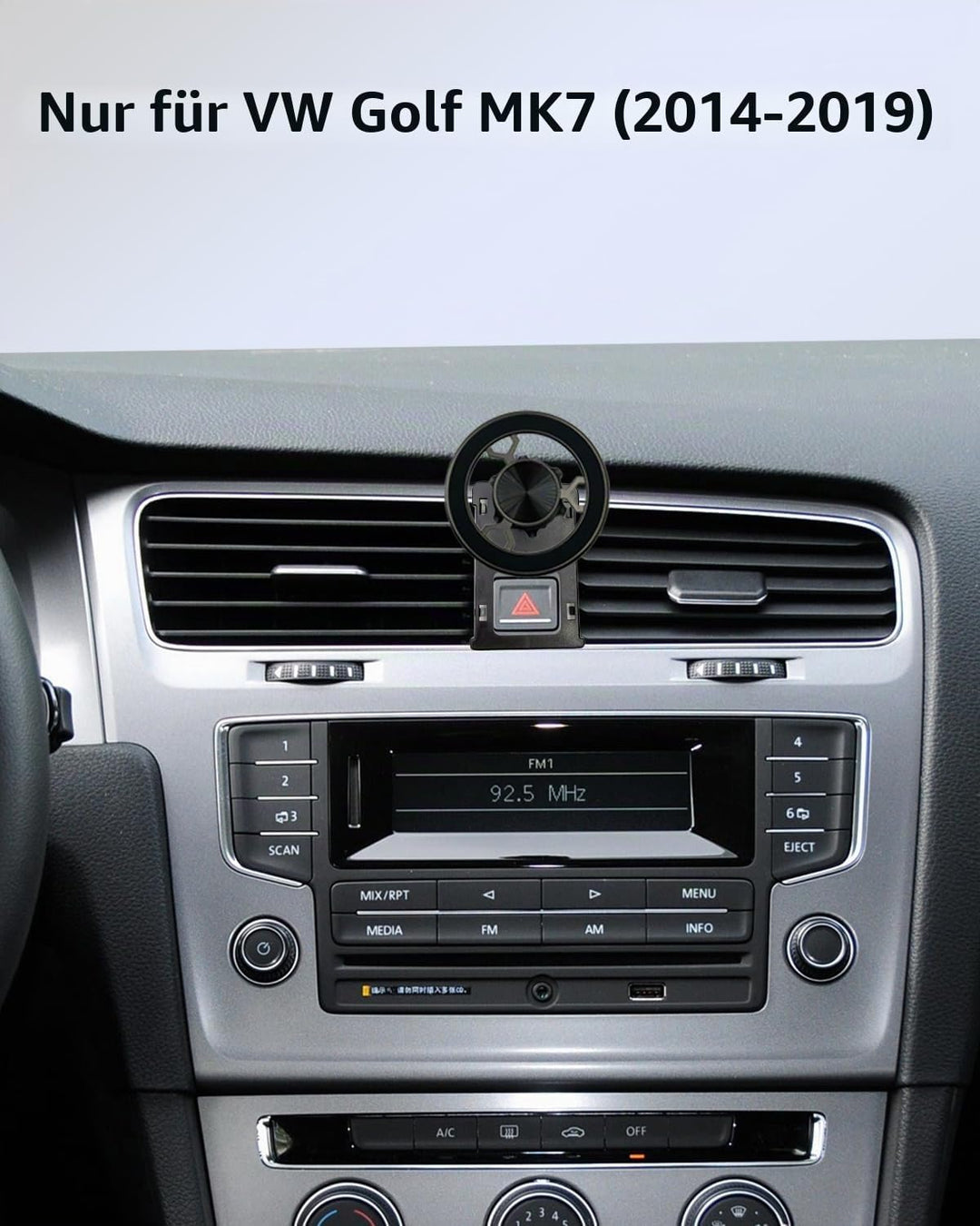 Magnet Handyhalterung Kompatibel mit VW Golf MK7 2014-2019 360 Grad Einstellbares Kompatibel mit Mag