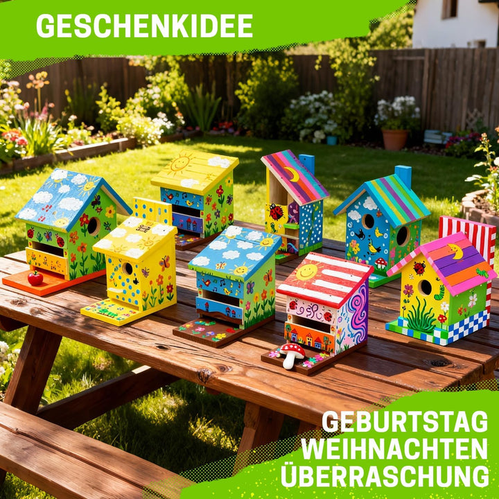 ITA DIY Futterhaus für Vögel zum Zusammenbauen und Bemalen BirdieBuffet - Vogelhaus Komplett Bausatz