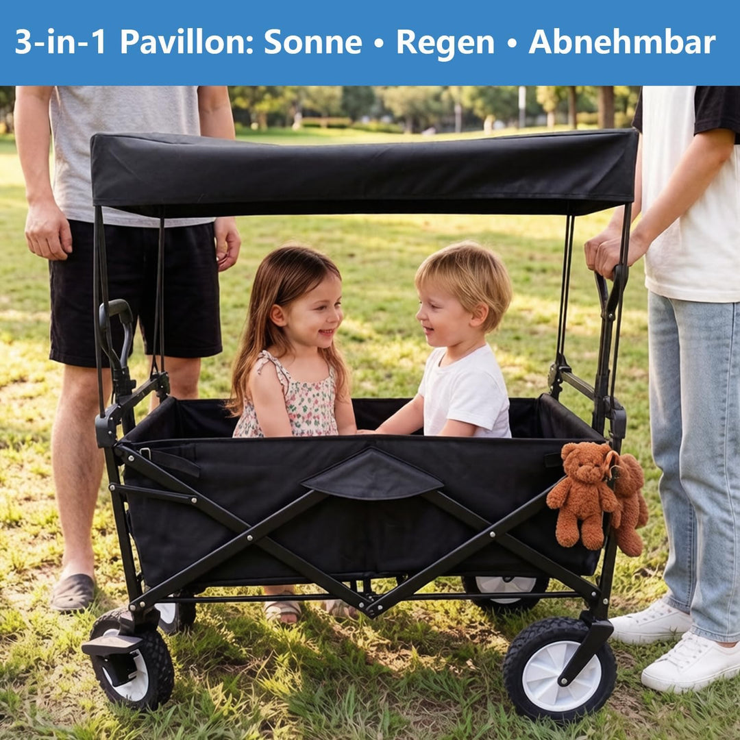 Markise für Bollerwagen Faltbare,Regenschutzhülle Bollerwagen,Markise Shade Cover für Kinder Falten
