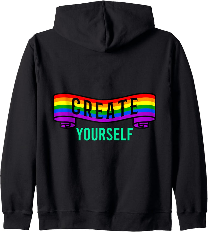Create Yourself LGBT Pride Gay Pride Month LGBTQ Flagge Kapuzenjacke