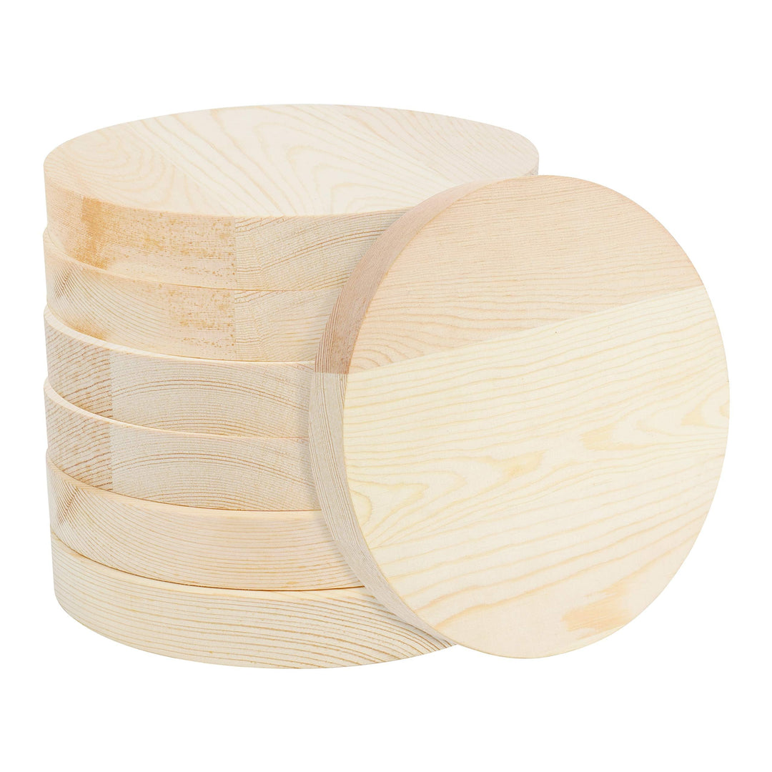 Belle Vous Runde Holzscheiben zum Basteln (7er Pack) - Baumscheibe 15 cm Durchmesser- 20 mm Dick - N