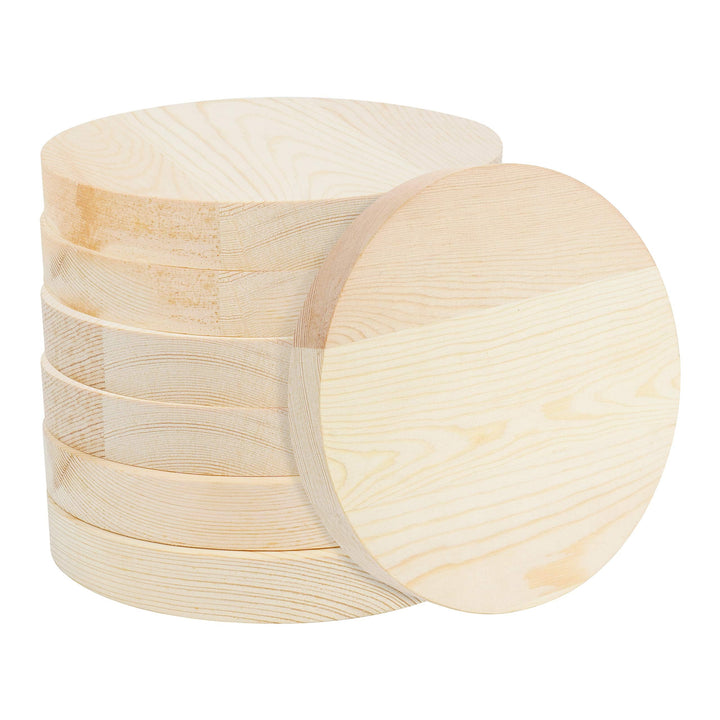 Belle Vous Runde Holzscheiben zum Basteln (7er Pack) - Baumscheibe 15 cm Durchmesser- 20 mm Dick - N