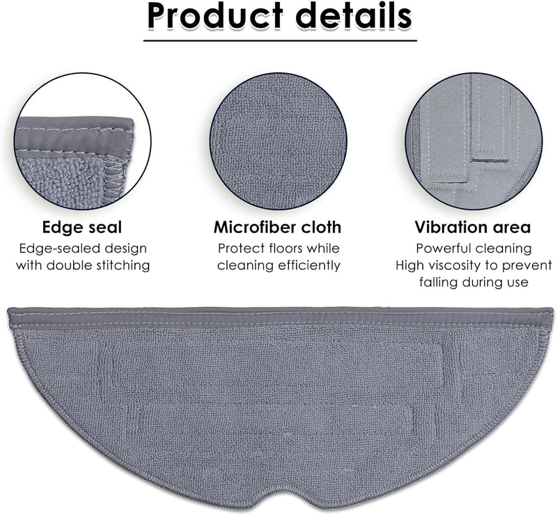 CHAIN PEAK 7 Stück Dual Sonic Wischtuch kompatibel mit Roborock S8 Pro Ultra Roboterstaubsauger, dop