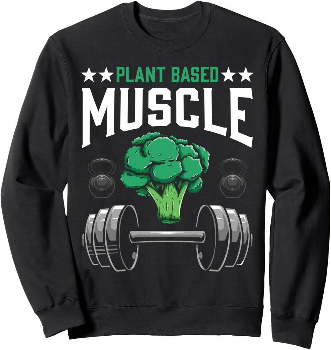 Vegane Muskeln Pflanzen Sport Gym Athlet Sweatshirt